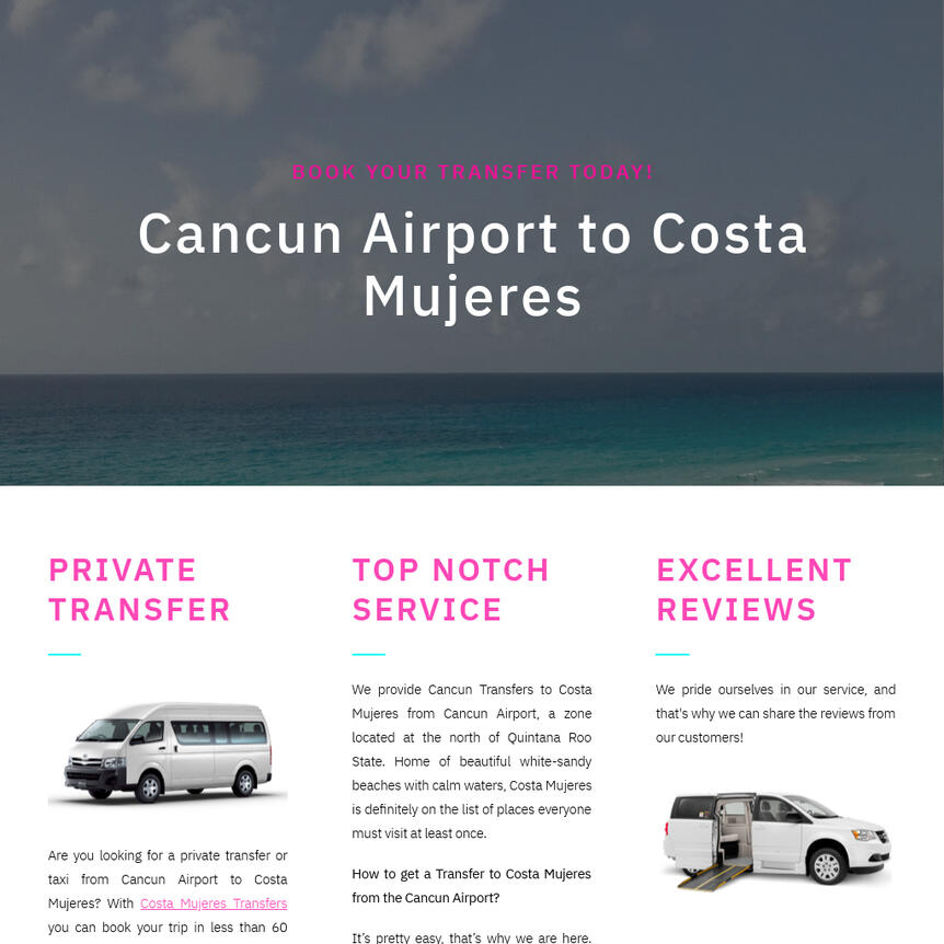 Costa Mujeres Transfers